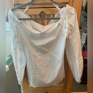 White sexy off shoulder blouse